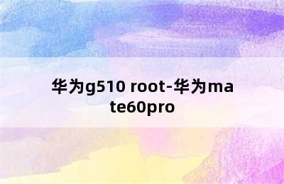 华为g510 root-华为mate60pro